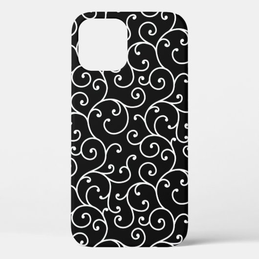 白黒アロバーシームレススクロール設計 Case-Mate iPhoneケース (裏面)