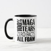 白黒アンチマガティアーズタイポグラフィ マグカップ (左)