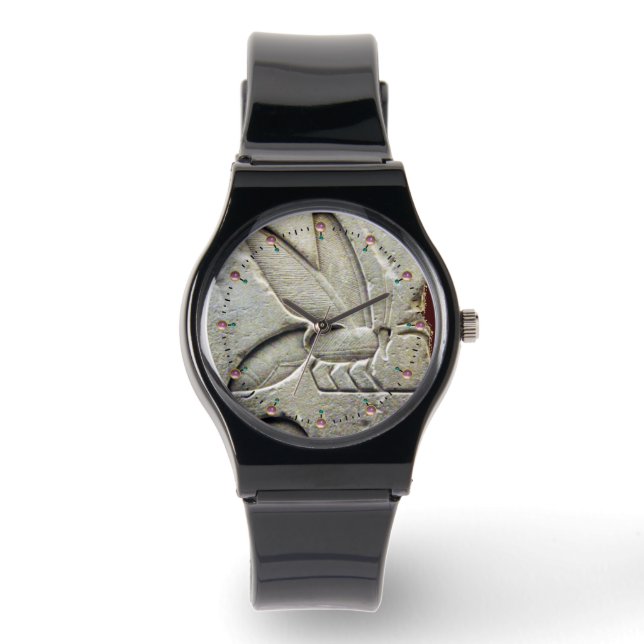 白黒アンティークエジプトハニービーキーパー 腕時計 (正面)