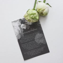 白黒アンティークヴィンテージエンクロージャカード 出欠カード