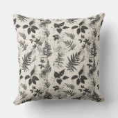 白黒アンティーク旧植物学1 クッション (裏面)