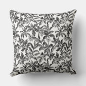 白黒アンティーク旧植物学2 クッション (裏面)