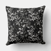 白黒アンティーク旧植物学4 クッション (裏面)