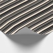 白黒アンティーク白ストライプ色 ラッピングペーパー (角)