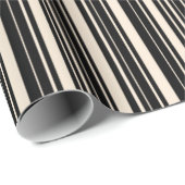 白黒アンティーク白ストライプ色 ラッピングペーパー (ロールコーナー)