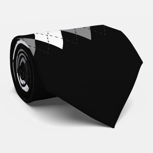 白黒アーガイル柄のなネクタイ ネクタイ (ロール)