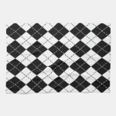 白黒アーガイル キッチンタオル (横)