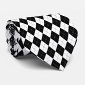 白黒アーガイル ネクタイ (ロール)