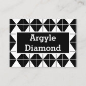 白黒アーガイル 名刺 (正面)