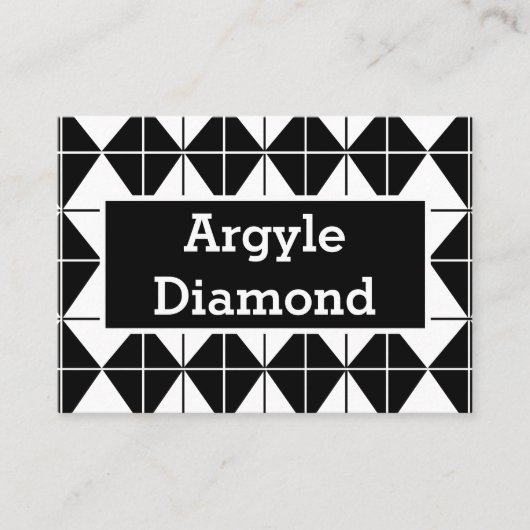 白黒アーガイル 名刺 (正面)