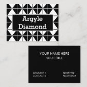 白黒アーガイル 名刺 (正面/裏面)