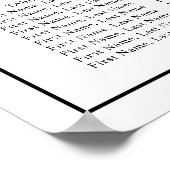 白黒アーチミニマル洗礼座席表 ポスター (角)