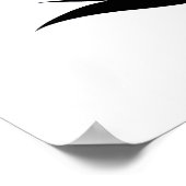 白黒アートの若い悪魔の女の子 | AI Art ポスター (角)