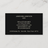 白黒アートグランジブカッコいいランド+お名前 名刺 (裏面)