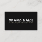白黒アートグランジブカッコいいランド+お名前 名刺 (正面)