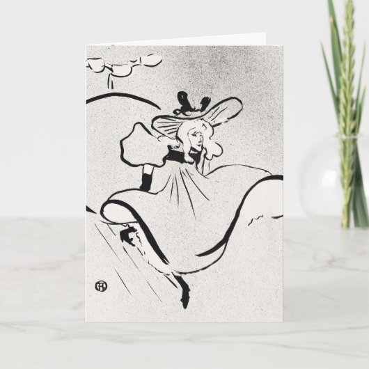 白黒アートジェーン・アヴリルby Toulouse Laurec カード (正面)