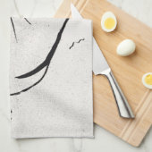 白黒アートジェーン・アヴリルby Toulouse Laurec キッチンタオル (四つ折り)