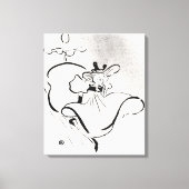 白黒アートジェーン・アヴリルby Toulouse Laurec キャンバスプリント (正面)
