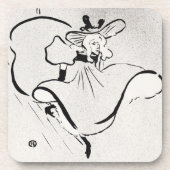 白黒アートジェーン・アヴリルby Toulouse Laurec コースター (正面)