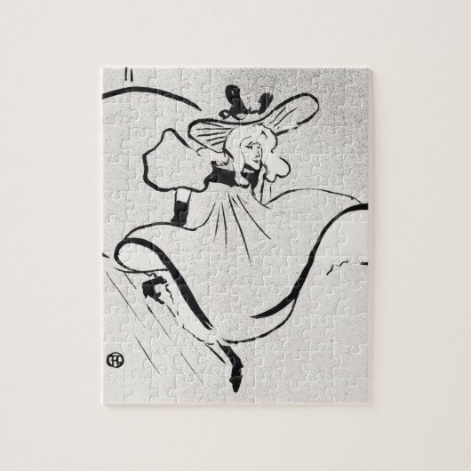 白黒アートジェーン・アヴリルby Toulouse Laurec ジグソーパズル (縦)