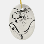 白黒アートジェーン・アヴリルby Toulouse Laurec セラミックオーナメント (裏面)