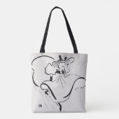 白黒アートジェーン・アヴリルby Toulouse Laurec トートバッグ (裏面)