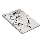 白黒アートジェーン・アヴリルby Toulouse Laurec ノートブック (右側)