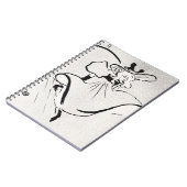 白黒アートジェーン・アヴリルby Toulouse Laurec ノートブック (左側)