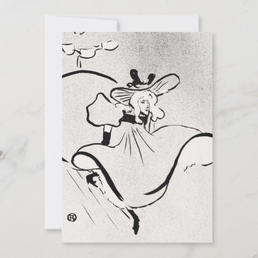 白黒アートジェーン・アヴリルby Toulouse Laurec 招待状 (正面)