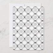 白黒アートデコウェディング招待状 招待状 (裏面)