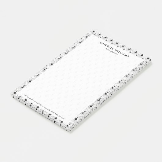 白黒アートデコ幾何学模様 ポストイット (アングル)