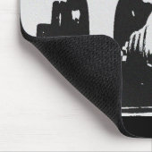 白黒アートポップ・アートのフィットネススポーツテンプレート マウスパッド (コーナー)