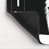 白黒アートポップ・アートの写真テンプレート獅子頭 マウスパッド (コーナー)