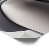 白黒アートモノクロポートレート ポスター (角)