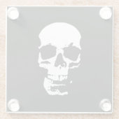 白黒アーポップ・アートのトスカルメスタイリッシュタル ガラスコースター (裏面)