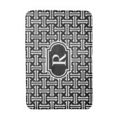 白黒アールデコの中国のな焦燥 バスマット (正面縦)