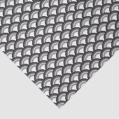 白黒アールデコの波パターン- 薄葉紙 (詳細)