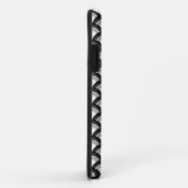 白黒アールデコの波パターン- Case-Mate iPhoneケース (裏面/右)