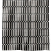 白黒アールデコシャワーカーテン シャワーカーテン (正面)