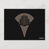 白黒アールデコタワーテーブル番号 ポストカード (裏面)