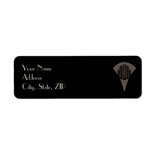 白黒アールデコタワー結婚ズ ラベル (正面)