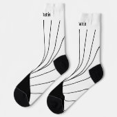 白黒アールデコデザインソックス ソックス (左)