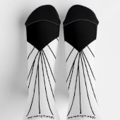 白黒アールデコデザインソックス ソックス (上部)