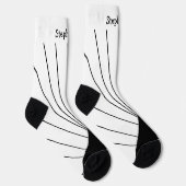 白黒アールデコデザインソックス ソックス (右)