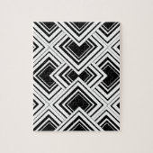 白黒アールデコデザイン ジグソーパズル (縦)