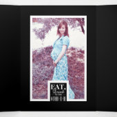 白黒アールデコドリンク食べベビーシャワースイート 三つ折り招待状 (内部中)