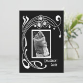 白黒アールデコパーティー 招待状 (スタンド正面)