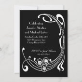 白黒アールデコパーティー 招待状 (裏面)