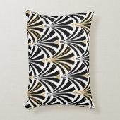 白黒アールデコファンパターン- アクセントクッション (正面(垂直))