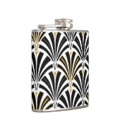 白黒アールデコファンパターン- フラスク (右)